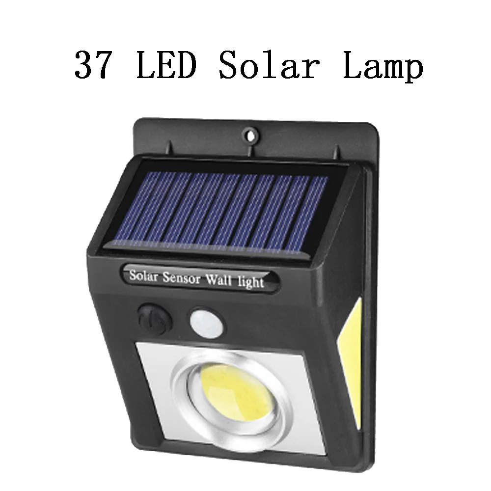 37 LED Solar Lamp 25/37/50/62 светодиодный солнечный Мощность светильник движения PIR Сенсор 4 шт. на открытом воздухе на стенная солнечна лампа Водонепроницаемый аварийной безопасности садовый светильник s - Испускаемый цвет: 37 LED Solar Lamp