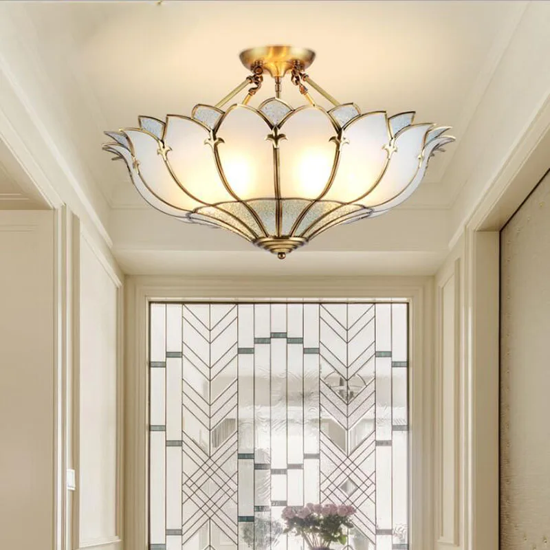 L медная полулюстра в европейском стиле освещение для гостиной романтическая