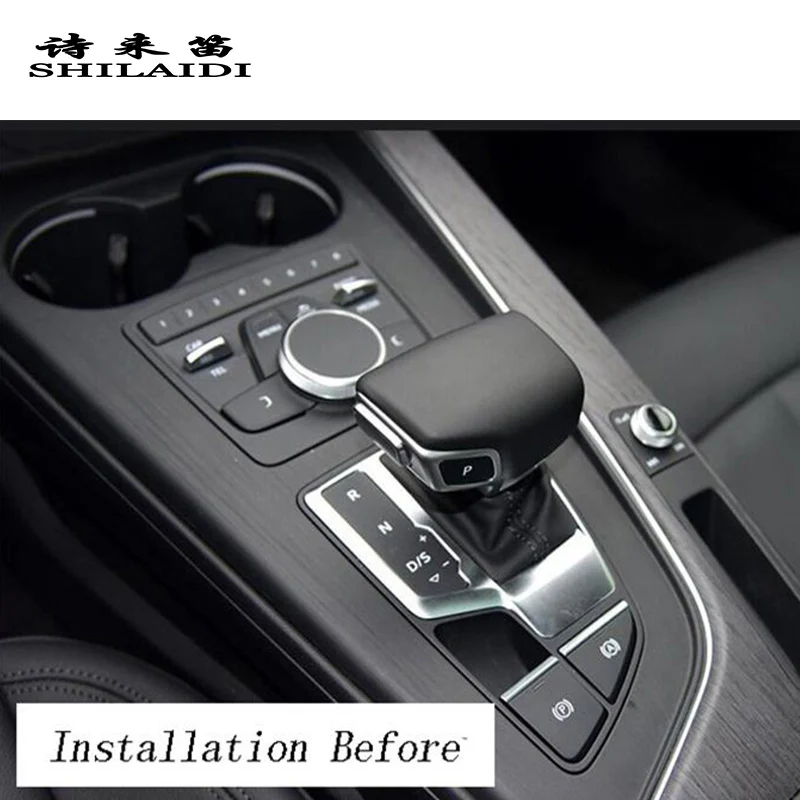

Car Styling For Audi A4 B9 Gear Shift Panel Covers Trim Console multimedia Handbrake BACK MENU buttons Auto Interior Stickers