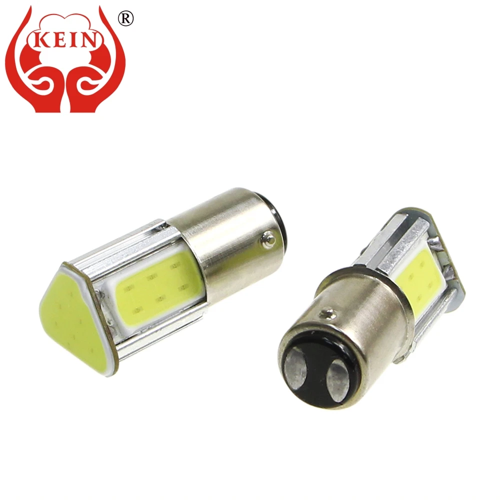 KEIN 2 шт. 12В p21w 1156 led ba15s bay15d 1157 лампа p21/5 Вт COB Автомобильный тормоз Обратный Стоп