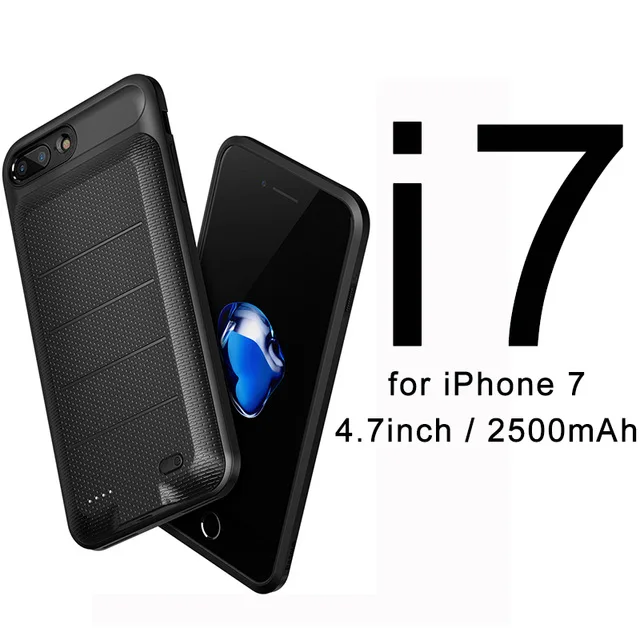 i7 2500 Black Baseus Портативный Power Bank Телефон чехол Зарядное устройство Защитный чехол на айфон 6 6s 7 7Plus 3650mAh Power Bank для айфон - Цвет: i7 2500 Black