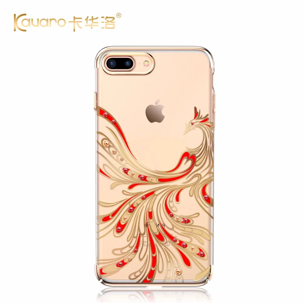 Твердый чехол KAVARO Red Phoenix из поликарбоната со стразами для iPhone 7 8 Plus