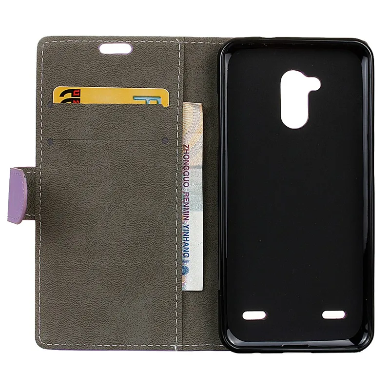 Фиолетовый PU Кожаный Бумажник Стенд Флип Case Обложка Для ZTE Blade V7 Lite (5.0 incn) Case|wallet