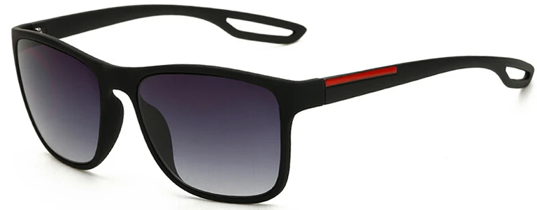 matt black gray Новые модные мужские солнцезащитные очки для вождения, солнцезащитные очки для мужчин, фирменный дизайн, зеркало высокого качества, мужские очки - Цвет линз: matt black gray
