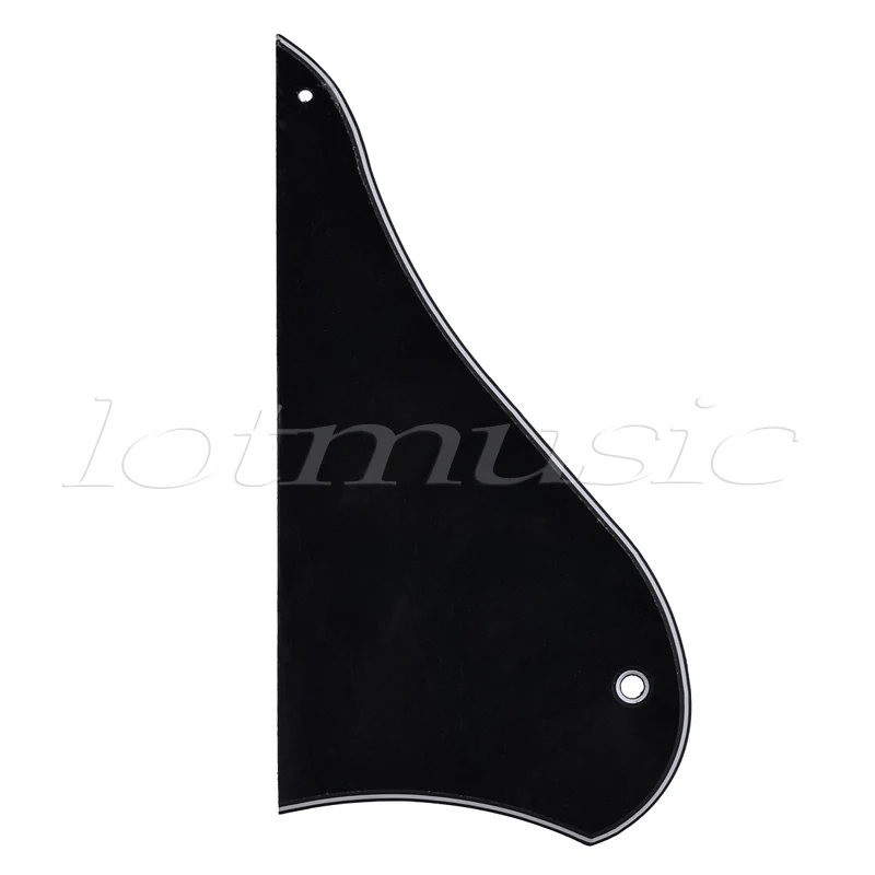 2 упаковки Mandolin Pickguard 3 слоя отверстия ABS поцарапанная пластина черная|Детали и