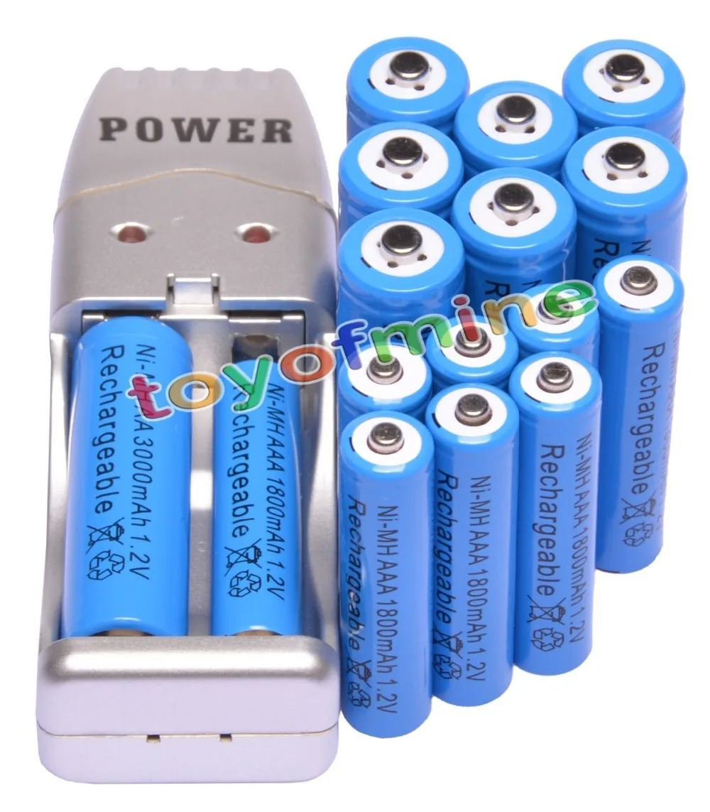 8 шт. AA 3000 мАч + AAA 1 2 в 1800 NiMH синяя аккумуляторная батарея USB зарядное устройство|aaa