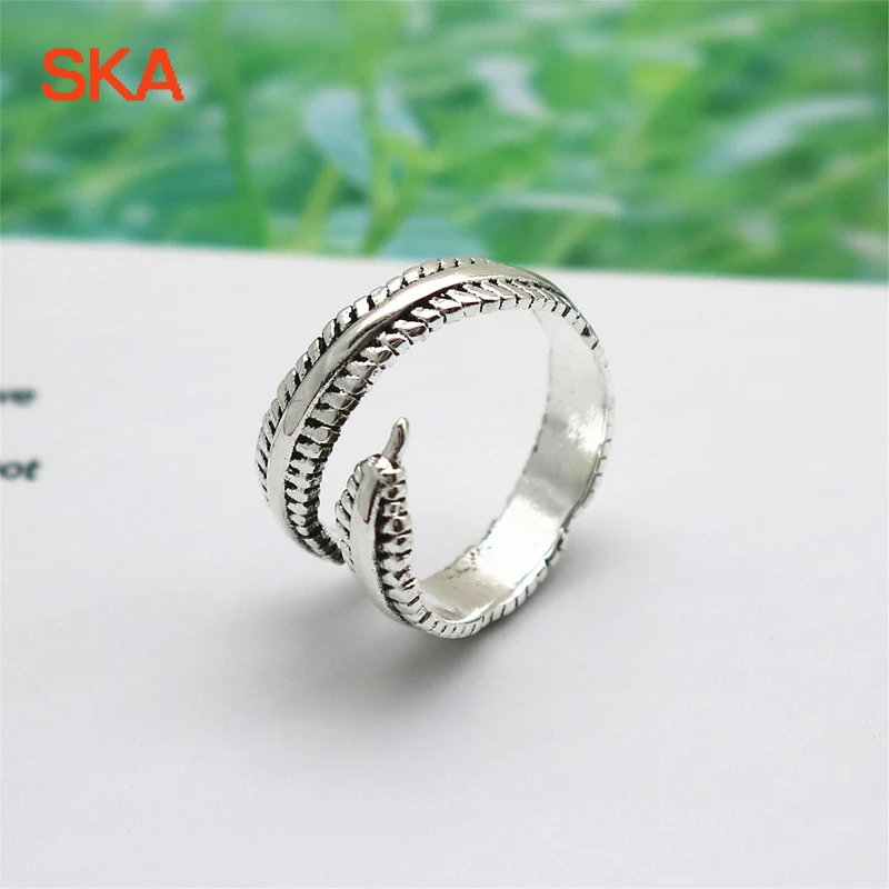 Ска обручальные кольца серебряный цвет Anillos Mujer Винтаж открытый палец ювелирные