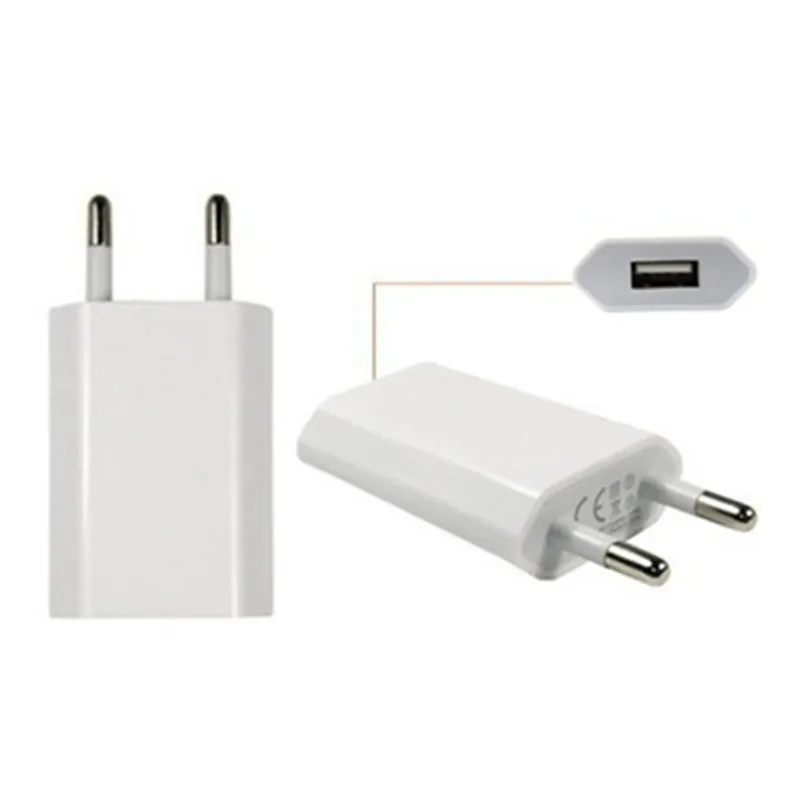 Оригинальное качество 5V 1A EU AC дорожное USB Сетевое зарядное устройство для iPhone 6 5 4