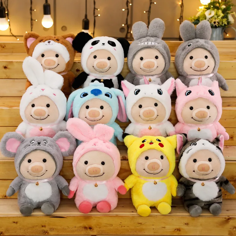 Плюшевая игрушка в виде Свинки, кролика, крысы, мыши, медведя, 25 см Плюшевая игрушка в виде Свинки, кролика, крысы, мыши, медведя, 25 см