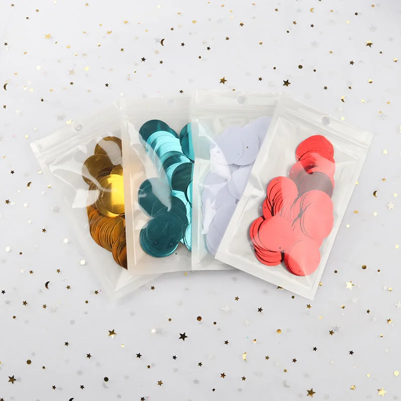 60 шт./лот 25 мм большие круглые блёстки для рукоделия ПВХ плоские DIY Lentejuelas пайетки