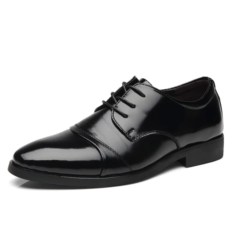 2020 Large Size 37-47 Luxury Men Pointed Formal Wedding Shoes Fashion Business Leather Casual Lace-up Flats | Обувь