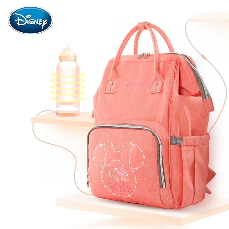 Сумка для подгузников Диснея рюкзак с usb изоляцией Минни и Микки Вместительная