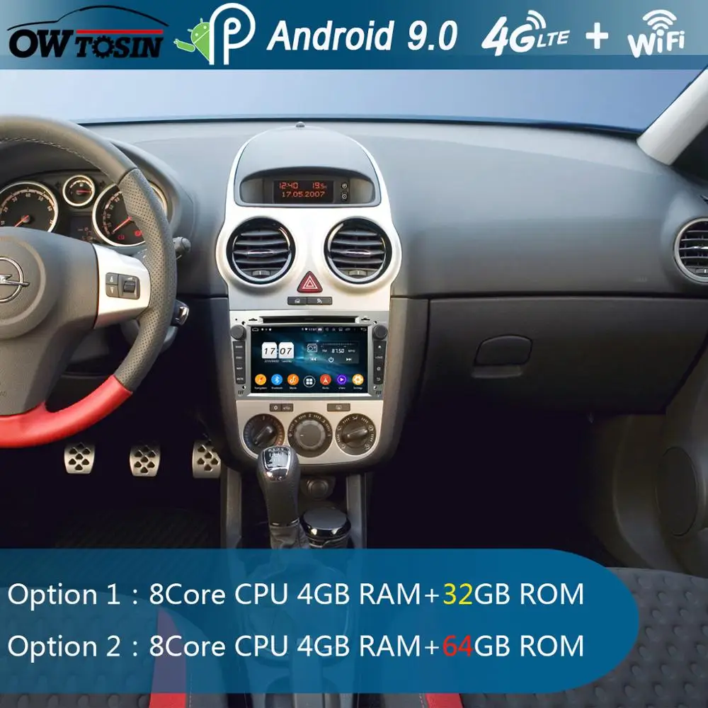 Автомобильный DVD-плеер 7 &quotIPS 8 ядер 4 Гб ОЗУ + 64 ПЗУ Android 9 0 для Opel Astra Antara Vectra Corsa Zafira