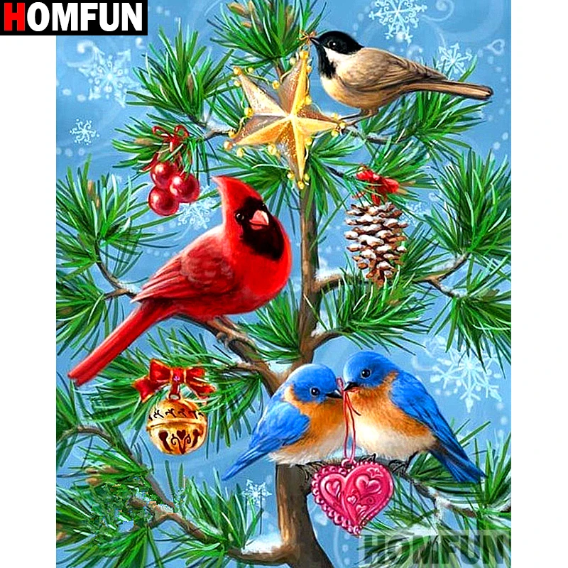 Алмазная живопись HOMFUN «Птица», алмазная вышивка «сделай сам» с полными квадратными/круглыми стразами, 5D домашний декор, подарок, A14697