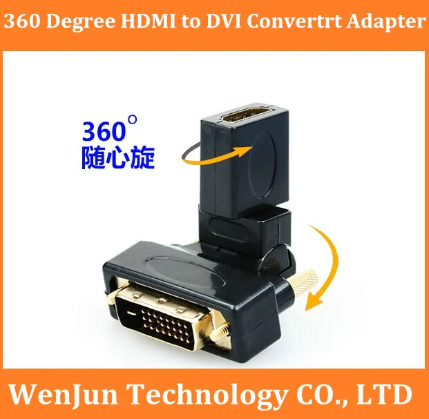 

FreeShipping HDMI to DVI adapter, DVI to HDMI Converter Adapter for PS3 Projector, DVI - D (24 + 1) HD Cable version 1.4