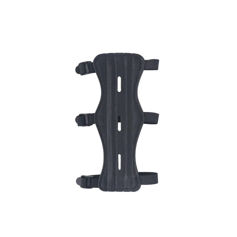 

Archery Arm Guard Leather 3 Strap Shoot Armband Recurve Bow String Safety Gear