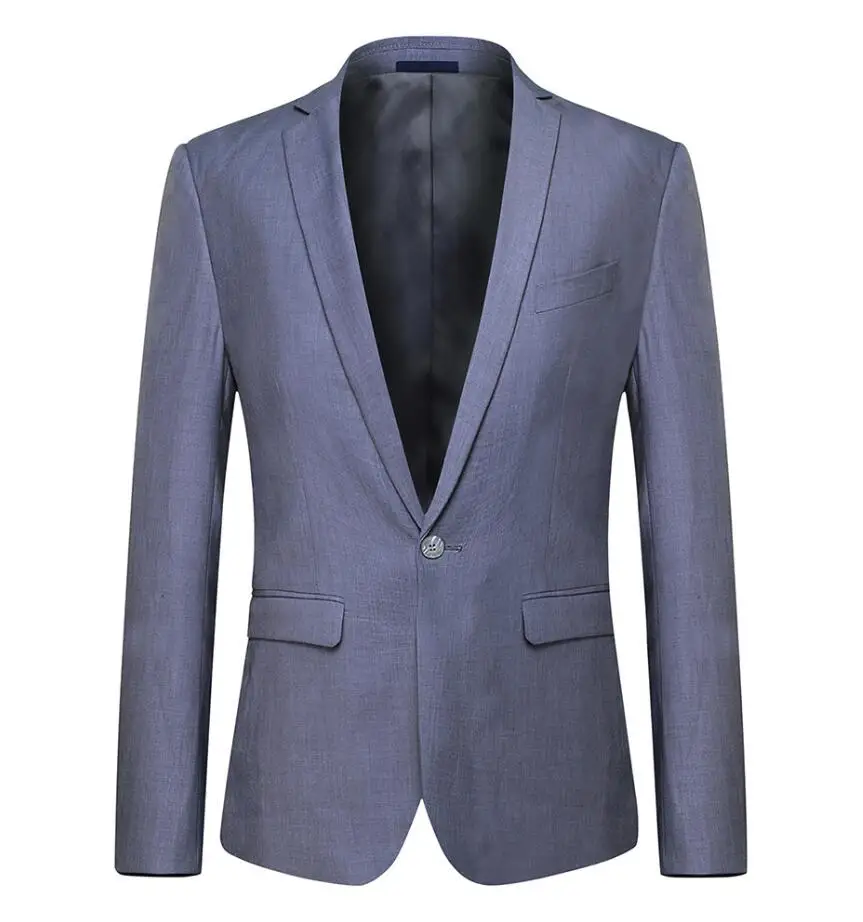 Blazer YUNCLOS мужские классические Пиджаки для свадебной вечеринки, блейзер и брюки, однотонный приталенный Блейзер на одной пуговице, мужской костюм, блейзеры, куртки - Цвет: Blazer