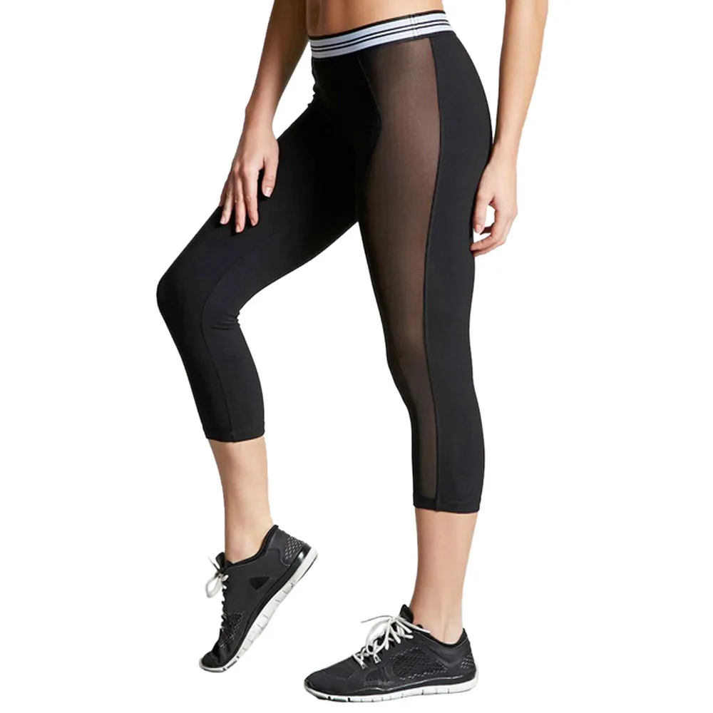 OKAYOASIS 2017 летние женские леггинсы хит продаж сетчатые облегающие для фитнеса