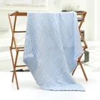 Одеяло из 100% хлопка для новорожденных, детское, мягкое, марлевые пеленки, 110 см на 110 см