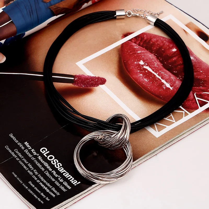 Женское ожерелье ручной работы LZHLQ трендовые цепочки из веревочной веревки