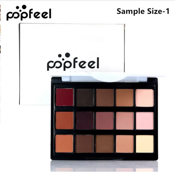 15color eyeshadow -1 POPFEEL мерцающие матовые тени для век 40 цветов макияж светящиеся блестящие тени для век Палитра водостойкая Sombra Paleta De Sombra Cosmetic - Цвет: 15color eyeshadow -1