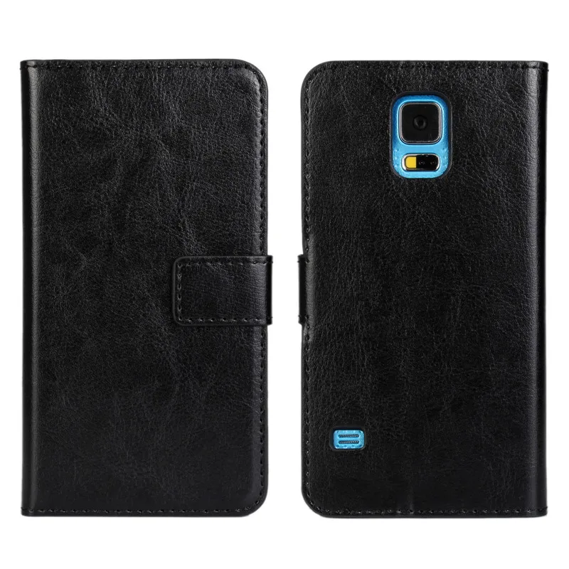 Для Samsung Galaxy S5 I9600 Случае Высокое Качество Дизайна Моды Кобура Флип Crazy лошадь Кожа