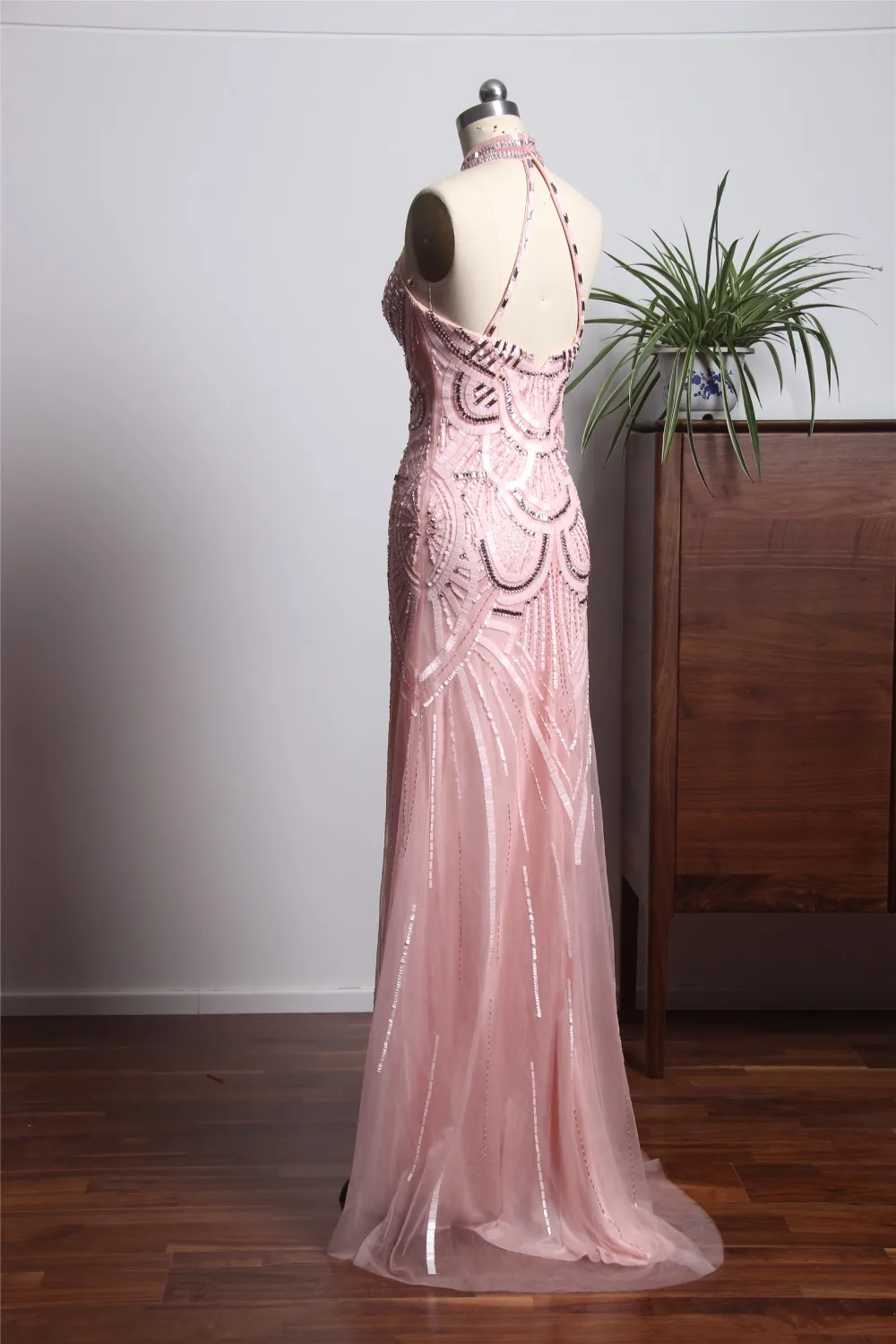 Потрясающие шикарные Новые Выпускные платья 2018 с высоким воротом без рукавов