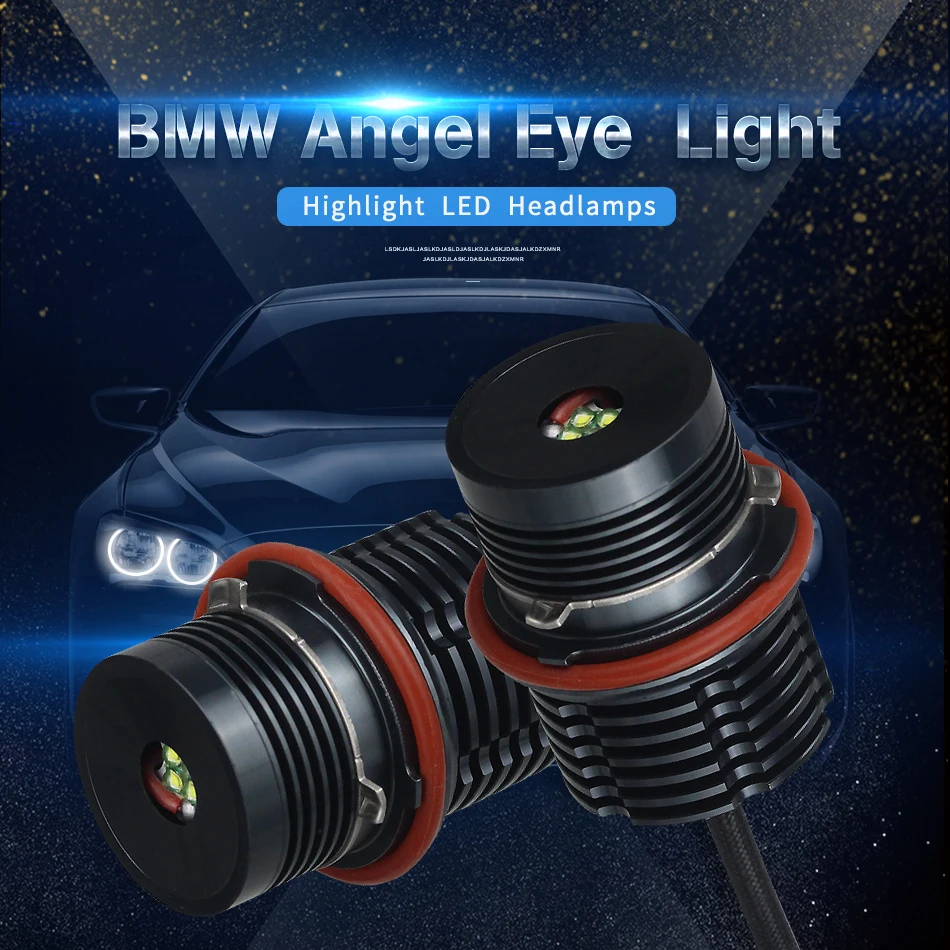 2 шт. 20 Вт 4 CREE светодиодные чипы/Bridgelux ангельские глазки белый для BMW E65 E87E39 E53 E63 E64 E60