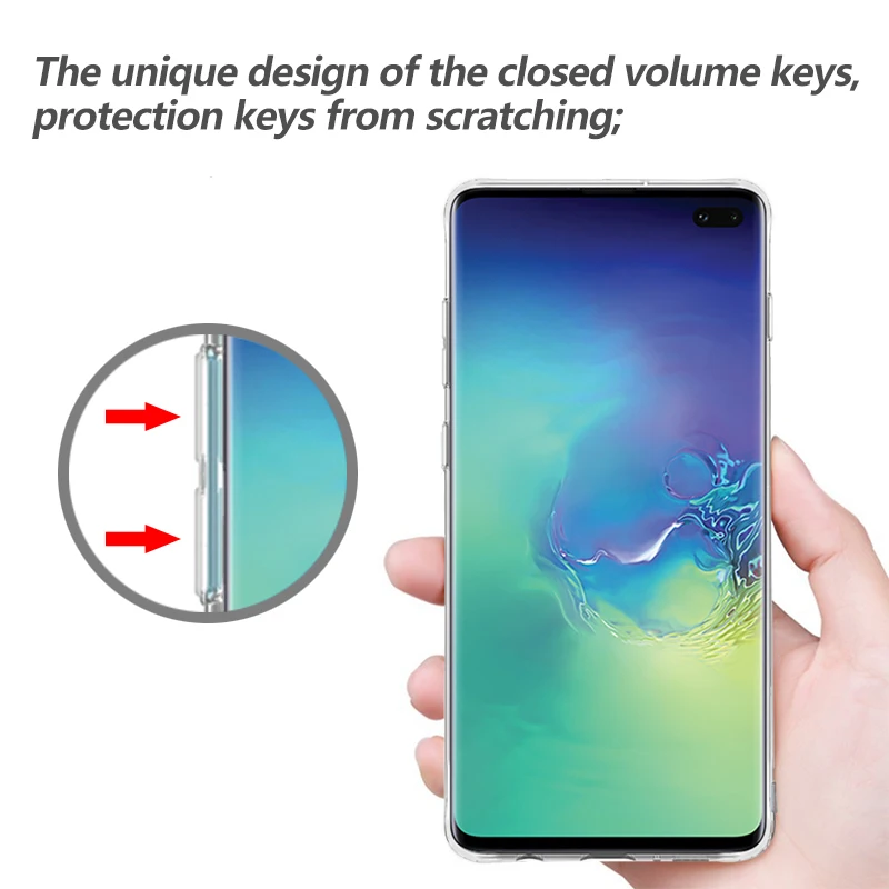 YISHANGOU чехол с отделениями для карт для samsung Note 10 Plus, прозрачный мягкий силиконовый чехол для samsung S10