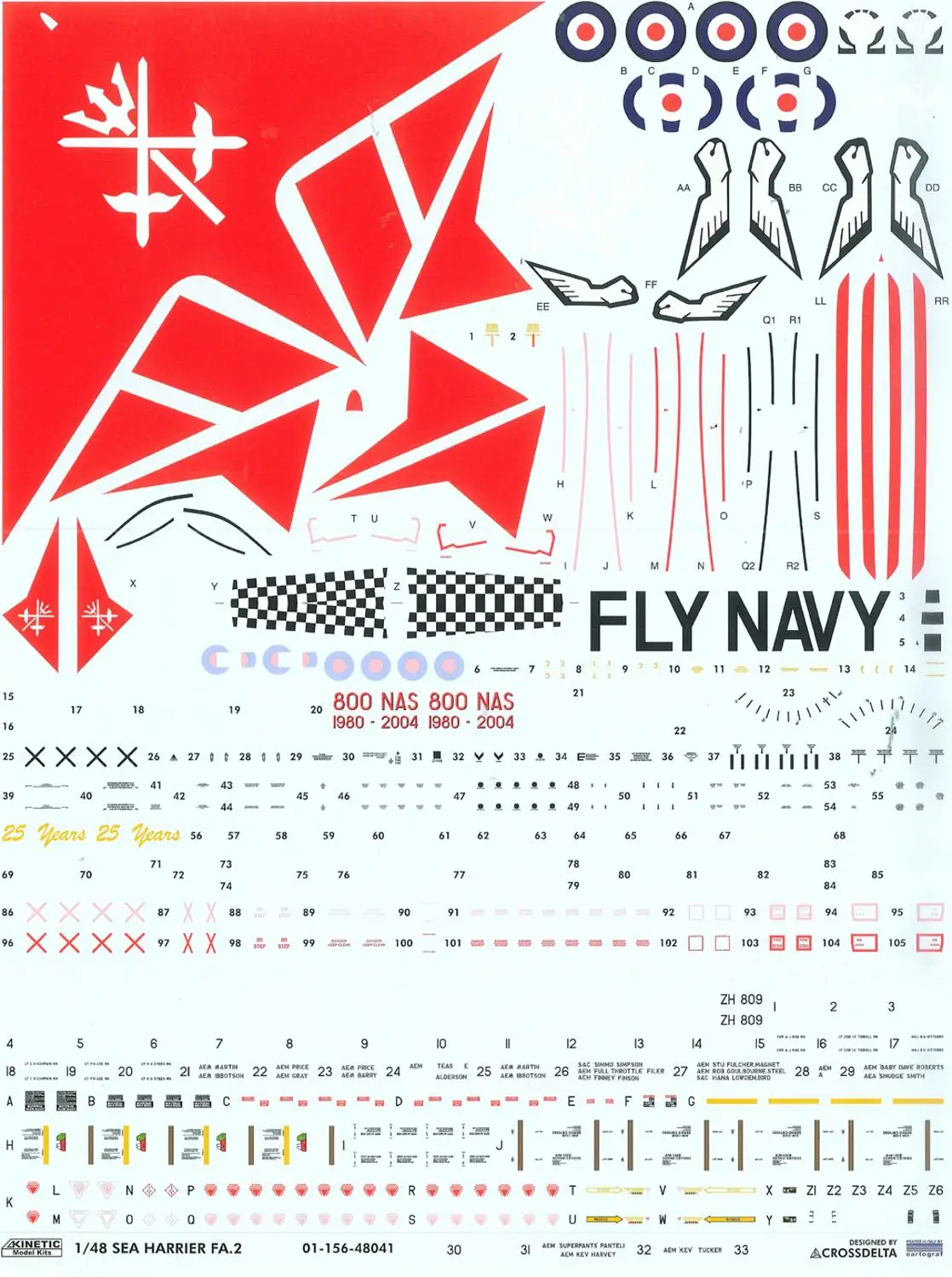 Кинетический 1/48 морской Harrier FA2 масштаб модельный комплект