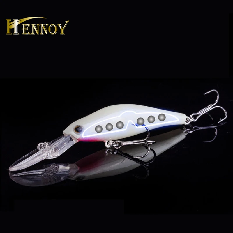 Hennoy 1 шт. рыболовные воблеры 9 см 7 3g светятся ночью блесна жесткая наживка Тройной