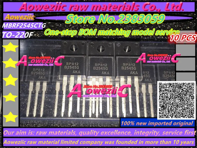 

Aoweziic 100% new imported original MBRF2545CTG MBRF2545 B2545G TO-220 Schottky diode 45V 25A