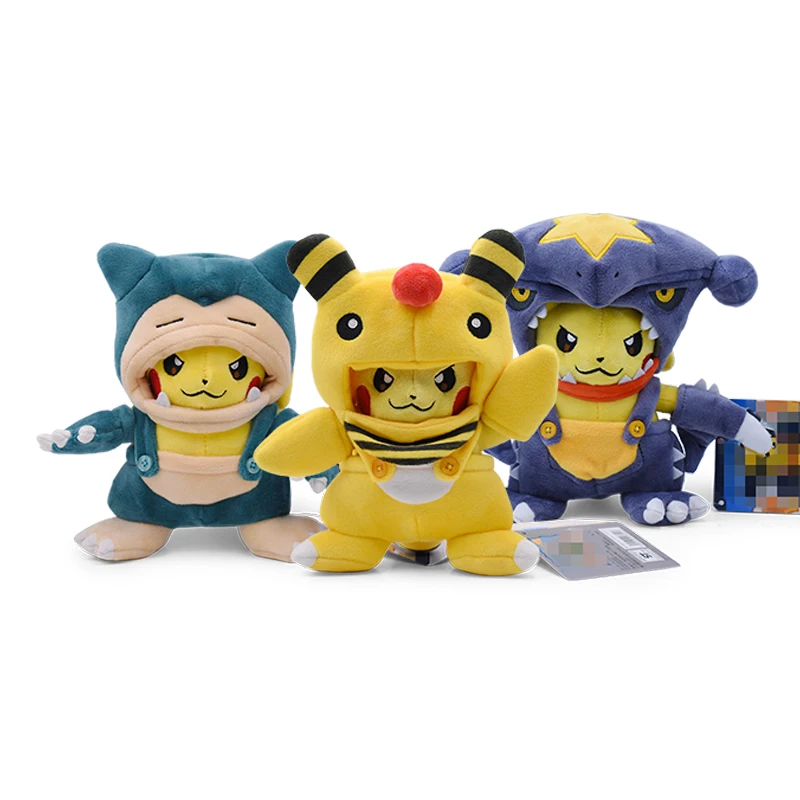7 видов стилей Аниме Пикачу Косплей Hydreigon Tyranitar Charizard Snorlax Peluche Плюшевые игрушки Рождественский подарок для детей