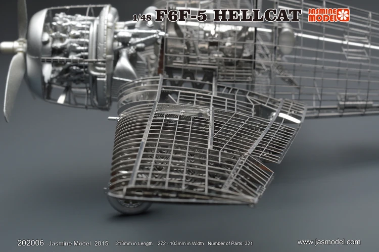 ММЗ модель Жасмин 3D металлическая головоломка 1/48 F6F-5 адский Кот истребитель полный PE Скелет сборки модель самолета 3D лазерная резка игрушка