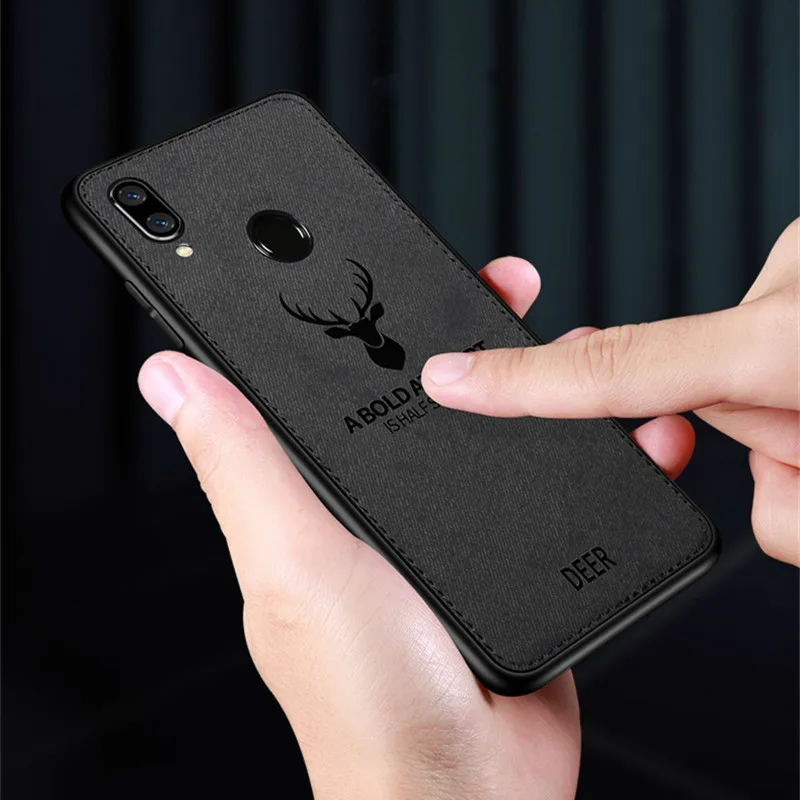Classic Fabric Case For Samsung Galaxy M20 M10 Phone Animal Patterned TPU Silicone Frame Back Cover for funda |