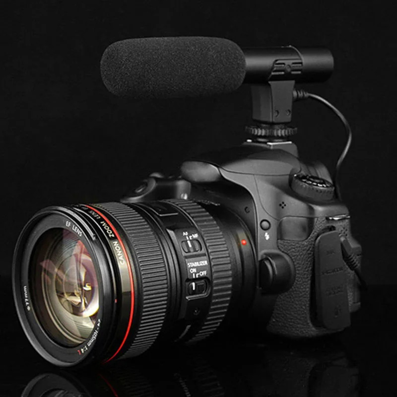Видео микрофон интервью запись Vlog для DSLR камеры Nikon Canon/телефоны SD998 | Электроника