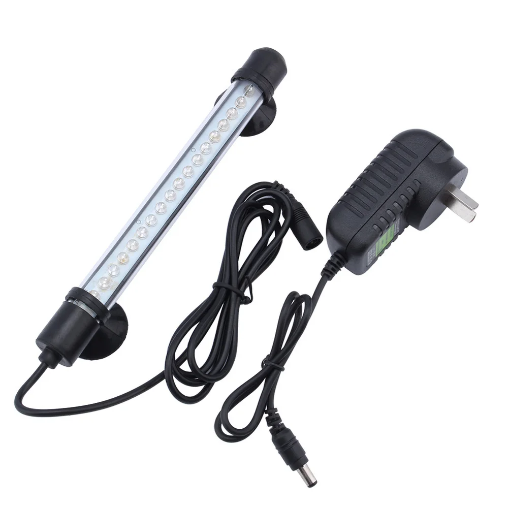 White 18Leds Одежда высшего качества 18/30/42/57/69 светодиодный EU Plug аквариум погружной светильник воздушный пузырь лампа пульт дистанционного управления - Цвет: White 18Leds