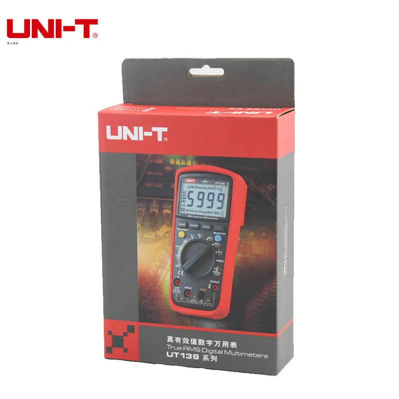 UNI T UT139A цифровой мультиметр, измеряющий истинные квадратичные значения Авто/ручная 2000 Граф AC DC Вольт Ампер Ом метро VFC бесконтактная проверка напряжения переменного Батарея Тестер LCD подсветка