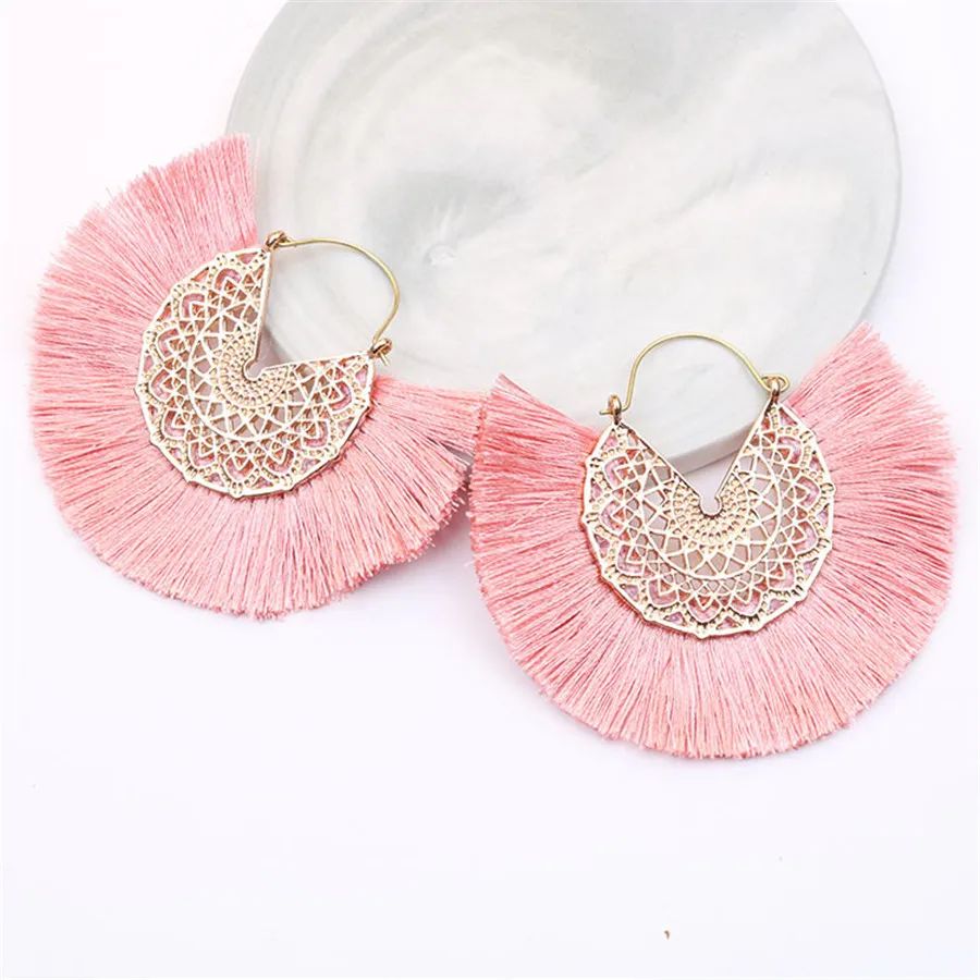 

2019 New Tassel Earrings for Women Retro Sector Rope Fringes Drop Dangle Earrings Wedding Party Ethnic Earrings Fashion Jewelry