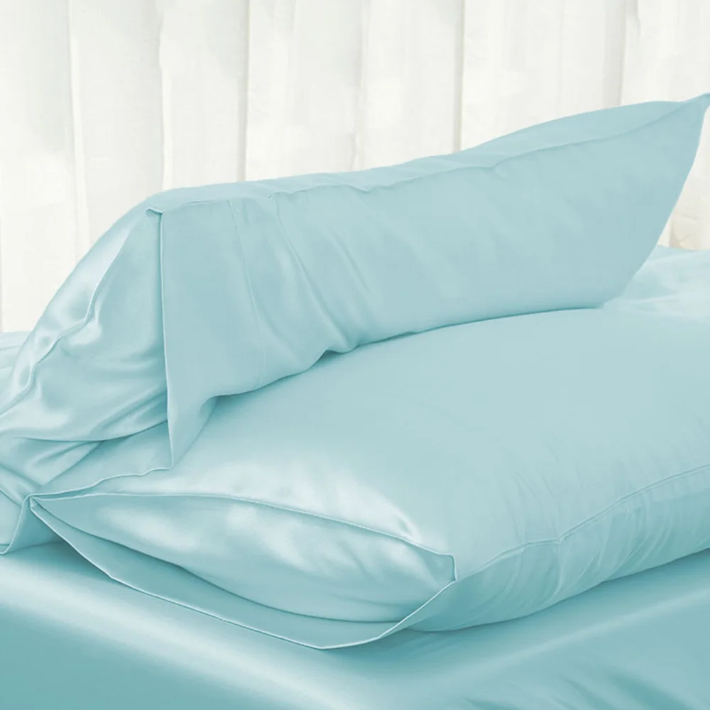 A6 Light Blue Высокое качество, чистый атлас, шелк, Мягкая Наволочка, наволочка, кресло, постельные принадлежности, наволочки, Квадратные наволочки, постельное белье, многоцветный цвет - Цвет: A6 Light Blue