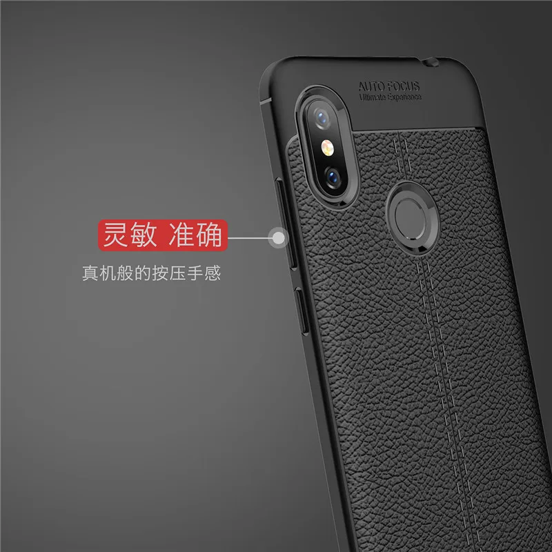 Чехол для Xiaomi Redmi Note 6 Pro противоударный чехол роскошный кожаный мягкий из ТПУ |