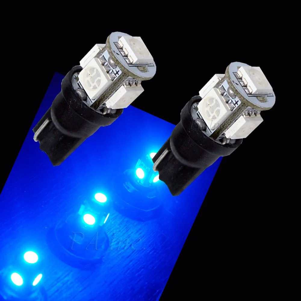 PA LED 6 шт. x T10 194 5SMD 5050 для авто автомобиля Sidelight задний фонарь лампы СИНИЙ 12В|12v car led