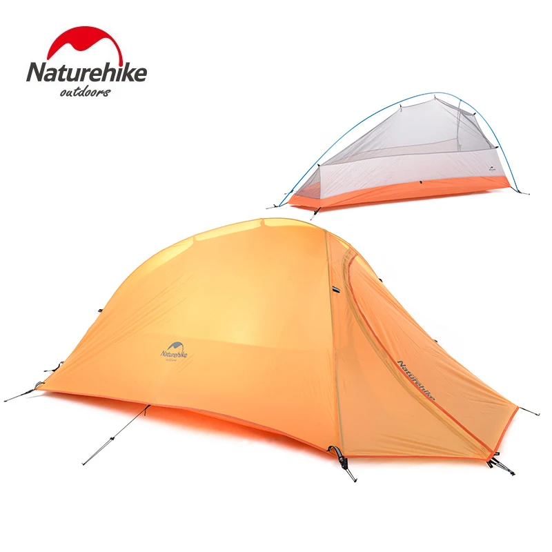 저렴한 네이처하이크 CloudUp 시리즈 초경량 배낭 텐트 방수 20D/210T 패브릭 캠핑 텐트 1 인 그라운드 매트