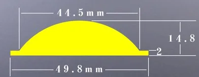 49.8MM 18 мм 20 22 23 25 28, 29 мм, маленького размера, круглой формы с диаметром 32 мм 34 мм 36 37,5 40,6 42 45 50 мм полиметилметакрилатные линзы Q5 T6 U2 U3 L2 зум светодиодный вспышка светильник велосипед светильник - Цвет: 49.8MM