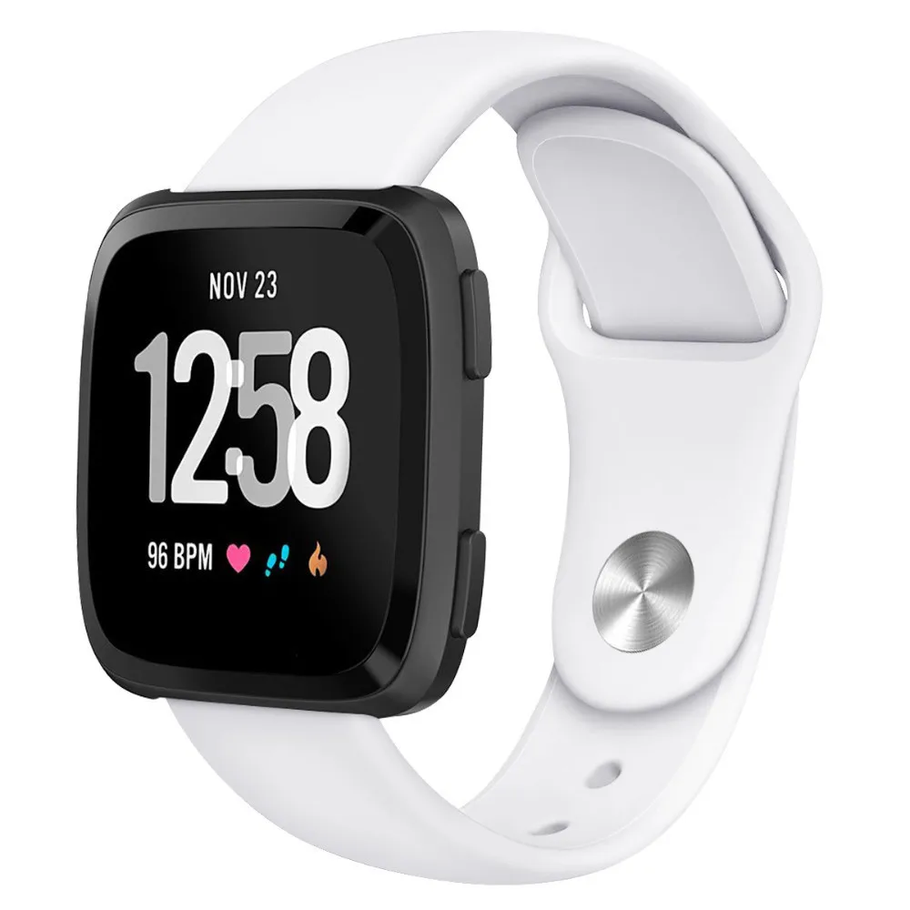 White Ремешок для Fitbit Versa, часы reverse с пряжкой, сменный Браслет для Fitbit Versa Lite, силиконовый ремешок, наручные часы - Цвет: White