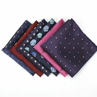 kr1328 new mens polyester silk handkerchiefs pocket squares mixed patterns jacquard for suits jackets wedding party business