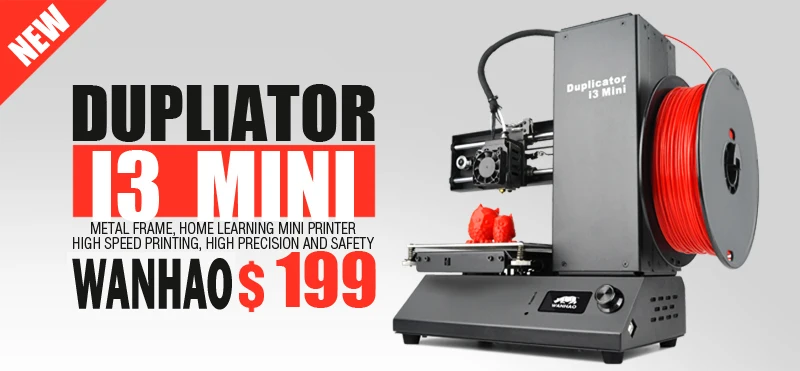 WANHAO FDM FFF 3d принтер Дубликатор I3 мини Лидер продаж с 20 м нити бесплатно