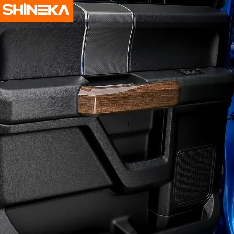 SHINEKA автомобильный Стайлинг ABS Внутренняя крышка внутренней дверной ручки отделка полосы стикер комплект для Ford F150+ Высокое качество
