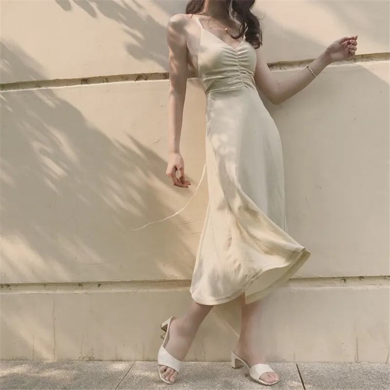 2018 New Summer Party Elastic Gold Dress Women Backless Sexy Beach Retro Bodycon Vestidos | Женская одежда