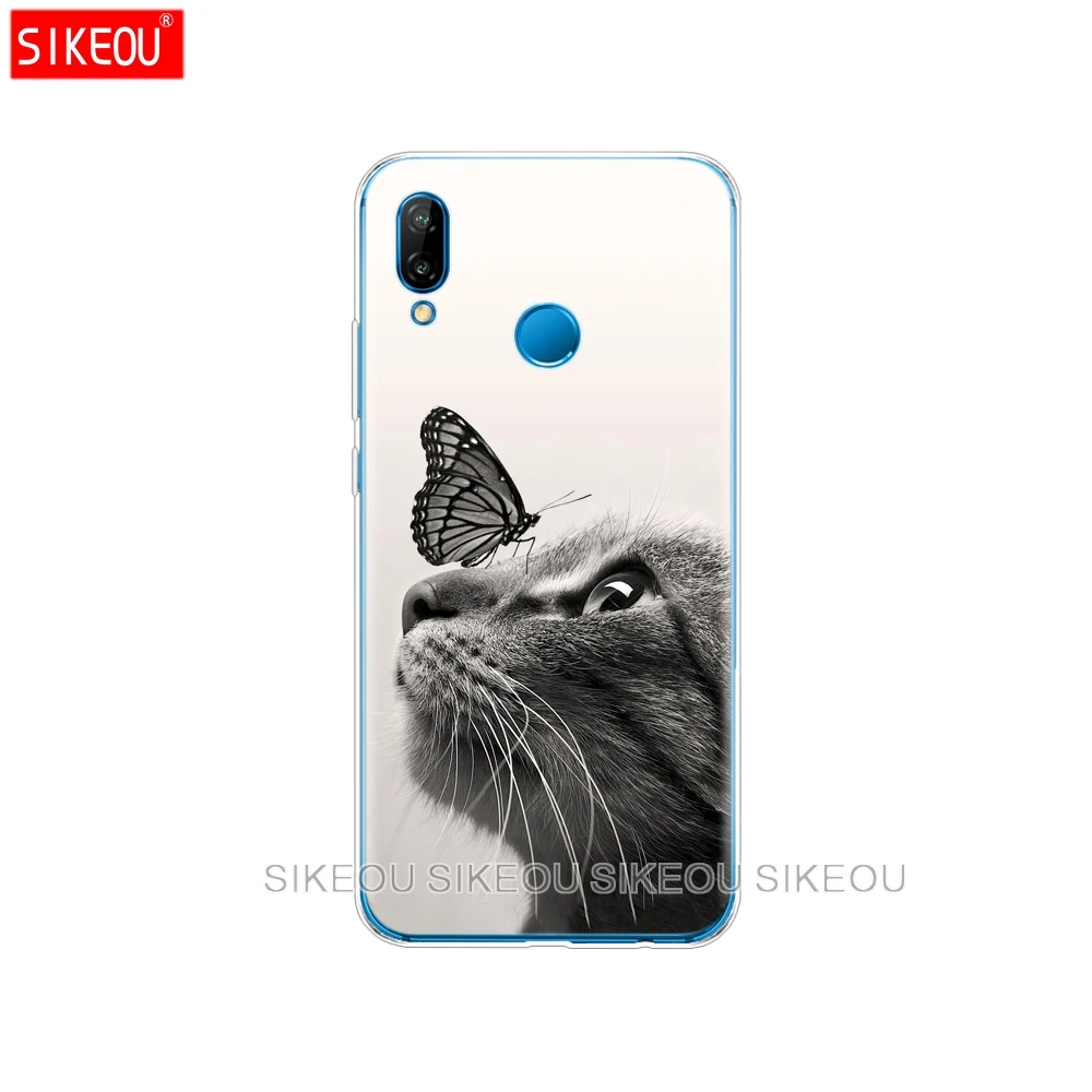 Силиконовый чехол для телефона Huawei P20 P7 P8 P9 P10 Lite Plus Pro 2017 p smart 2018 Подставка бабочка